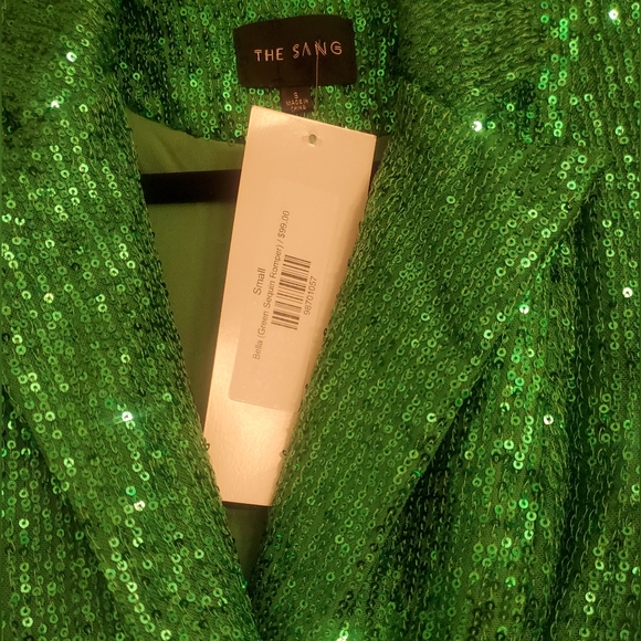 Green Sequin Romper - Picture 4 of 6